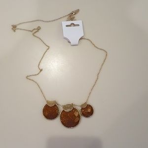 Goldtone long necklace